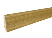 Dub lak P20  - drevená soklová lišta dĺžka 2,2 m, výška 58mm, cena za 1ks