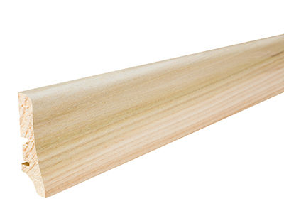 Jaseň bielený lak P20  - drevená soklová lištadĺžka 2,2 m, výška 58mm, cena za 1